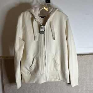 Eddie Bauer Jacket Women's Large Color: Por Full Zip Hooded Sherpa Lined